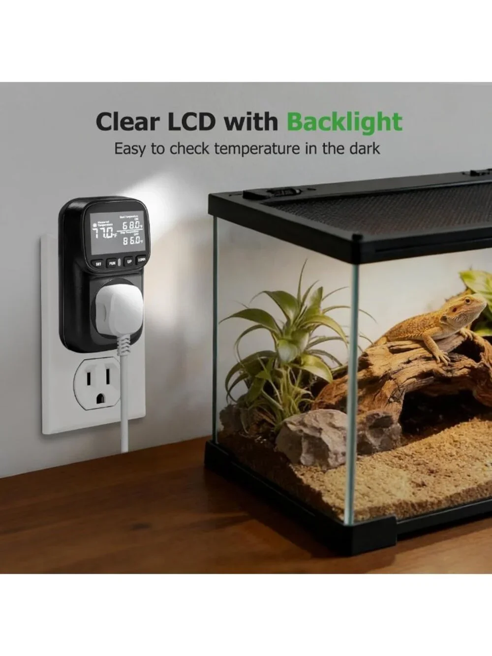 Digital Thermostat Temperature Controller for Reptiles, Greenhouse & Brewing